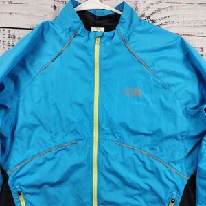 The North Face Women's M Torpedo Alka Flight Series Jacket Lightweight Blue Zip